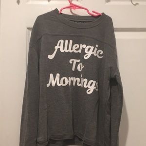 A cute allergic to mornings long sleeve shirt